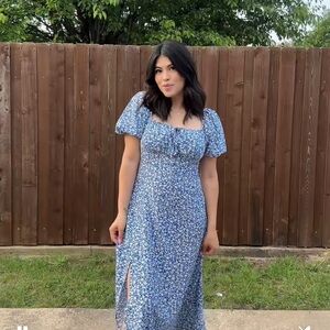 Floral Blue Dress